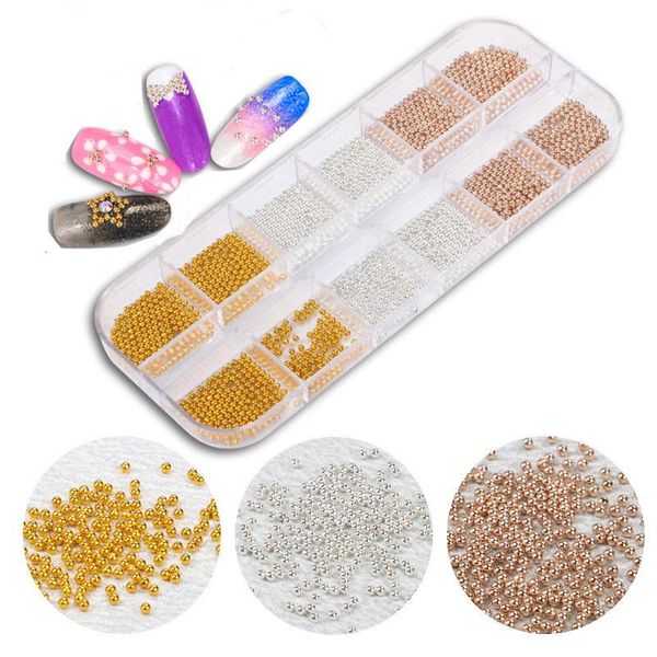 nail art decorations 12 grids/box diy caviar beads 1mm gold silver rose and steel mixed accessories, Silver;gold
nail art decorations 12 grids/box diy caviar beads 1mm gold silver rose and steel mixed accessories, Silver;gold