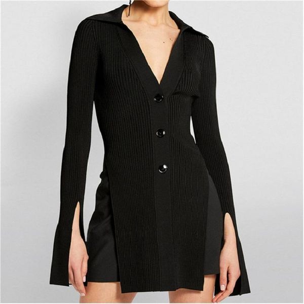 women's knits & tees 2021 retro flared sleeve side slit knit sweater, a versatile and fashionable mid-length slim jacket in early autum, White
women's knits & tees 2021 retro flared sleeve side slit knit sweater, a versatile and fashionable mid-length slim jacket in early autum, White