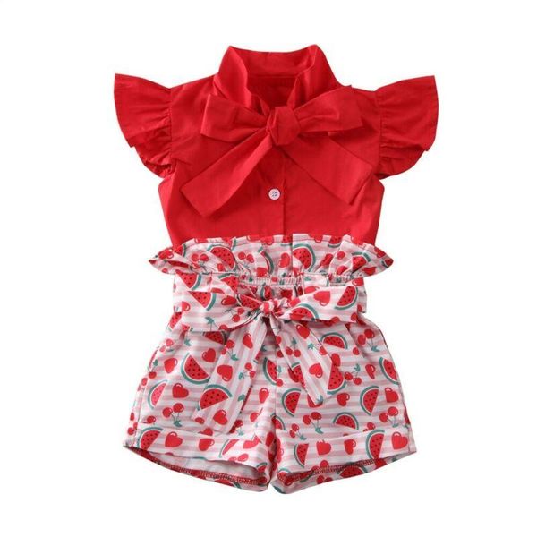 1-6y toddler kids baby girls clothes sets ruffles bow vest shirt watermelon print shorts outfit clothing, White
1-6y toddler kids baby girls clothes sets ruffles bow vest shirt watermelon print shorts outfit clothing, White