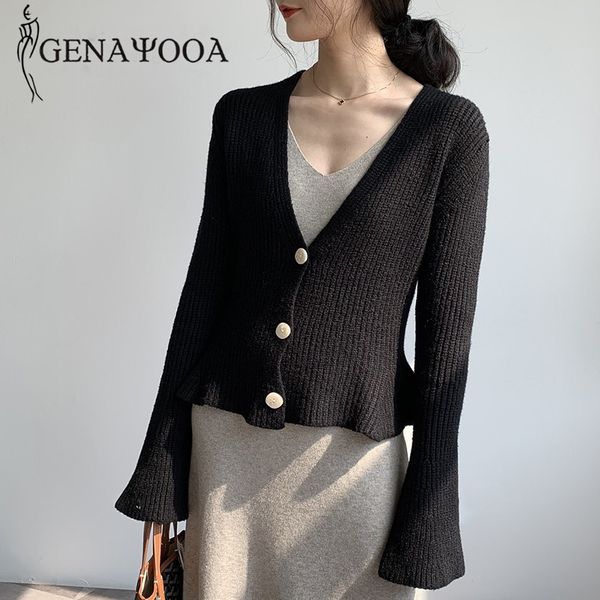 genayooa casual long sleeve sweater for slim ruched v neck knit cardigan women office ladies cardigans korean style winter 210417, White;black
genayooa casual long sleeve sweater for slim ruched v neck knit cardigan women office ladies cardigans korean style winter 210417, White;black
