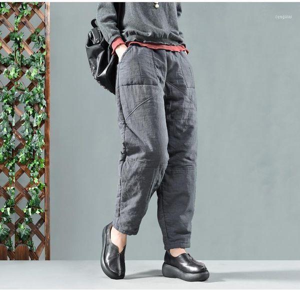 yoyikamomo cotton linen women pants thick padded 2021 winter loose elastic waist harem female casual trousers1, Black;white
yoyikamomo cotton linen women pants thick padded 2021 winter loose elastic waist harem female casual trousers1, Black;white