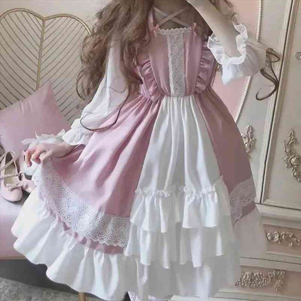 kawaii lolita maid pink women dresses goth gothic birthday party puff sleeve japanese harajuku ruffle lace up soft girls, Black;gray
kawaii lolita maid pink women dresses goth gothic birthday party puff sleeve japanese harajuku ruffle lace up soft girls, Black;gray