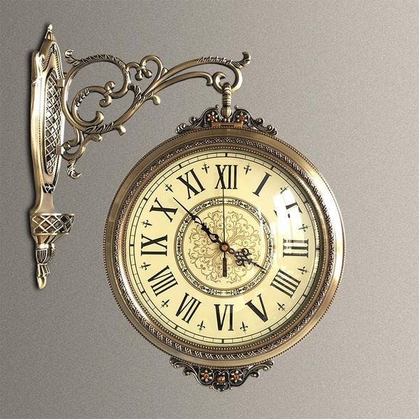 wall clocks metal nordic retro clock double sided watch american gold 3d large home decor living room luxury reloj
wall clocks metal nordic retro clock double sided watch american gold 3d large home decor living room luxury reloj