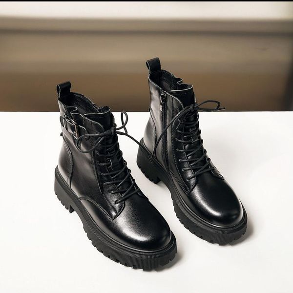 boots heel women's autumn winter 2021 first layer cowhide thick fashion buckle leisure motorcycle, Black
boots heel women's autumn winter 2021 first layer cowhide thick fashion buckle leisure motorcycle, Black