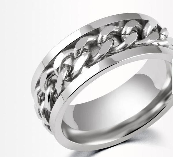 2021 stainless steel rings spinner chain ring gold & black & silver stainless steel chain wholesale mens jewelry men's rings
2021 stainless steel rings spinner chain ring gold & black & silver stainless steel chain wholesale mens jewelry men's rings