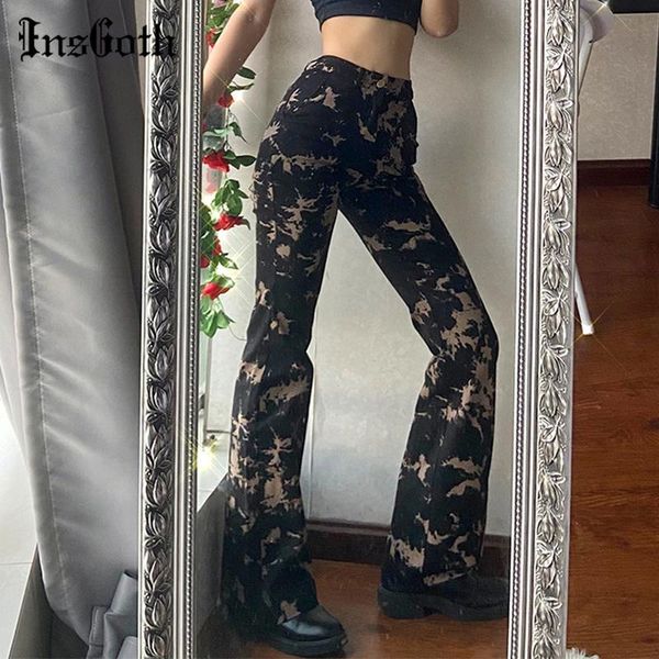 insgoth y2k goth black tie dye pants punk harajuku bodycon high waist trousers women vintage aesthetic elegant flared women's & capris, Black;white
insgoth y2k goth black tie dye pants punk harajuku bodycon high waist trousers women vintage aesthetic elegant flared women's & capris, Black;white