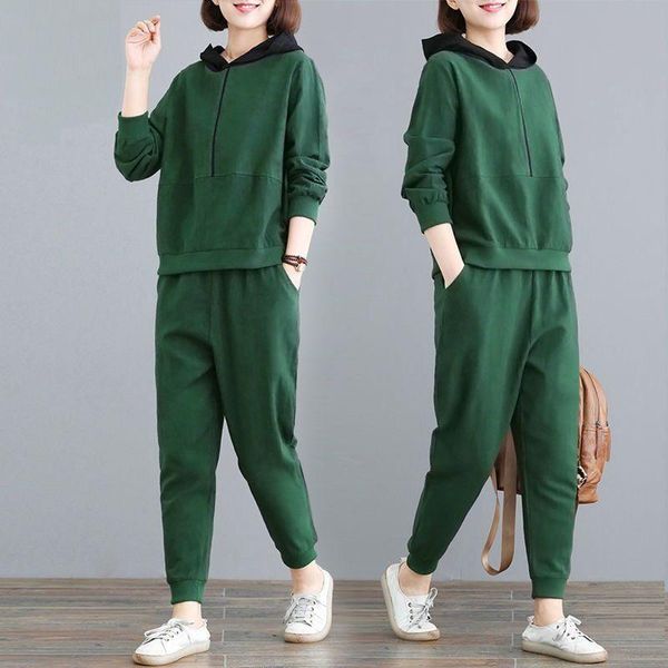 women's two piece pants plus size tracksuit women autumn 2021 long sleeve hoodies and loose casual elastic waist cotton cloth 5xl h1277, White
women's two piece pants plus size tracksuit women autumn 2021 long sleeve hoodies and loose casual elastic waist cotton cloth 5xl h1277, White