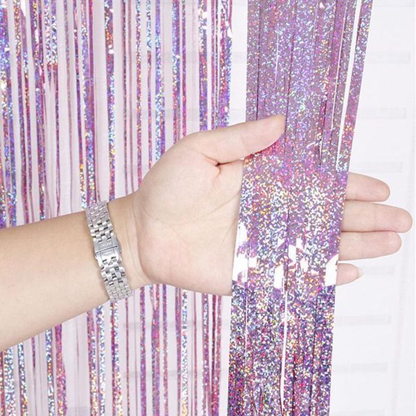 party decoration bling laser rain curtain metallic foil tinsel fringe birthday decor wedding backdrop po props 1m 2m 3m 4m1
party decoration bling laser rain curtain metallic foil tinsel fringe birthday decor wedding backdrop po props 1m 2m 3m 4m1