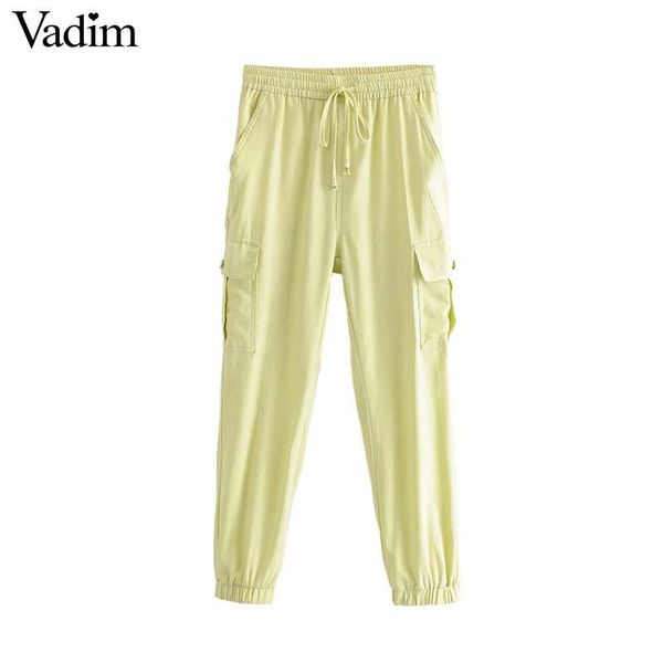 women's pants & capris vadim women vintage solid cargo elastic waist stylish pockets bow tie casual female ankle length trousers mujer, Black;white
women's pants & capris vadim women vintage solid cargo elastic waist stylish pockets bow tie casual female ankle length trousers mujer, Black;white