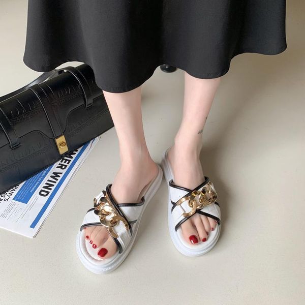 slippers shoes women's casual platform beach low-top, Black