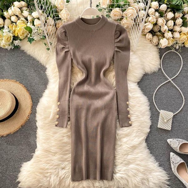 casual dresses women bodycon dress spring autumn puff sleeve sweater short ladies slim knit party vestidos mujer, Black;gray
casual dresses women bodycon dress spring autumn puff sleeve sweater short ladies slim knit party vestidos mujer, Black;gray