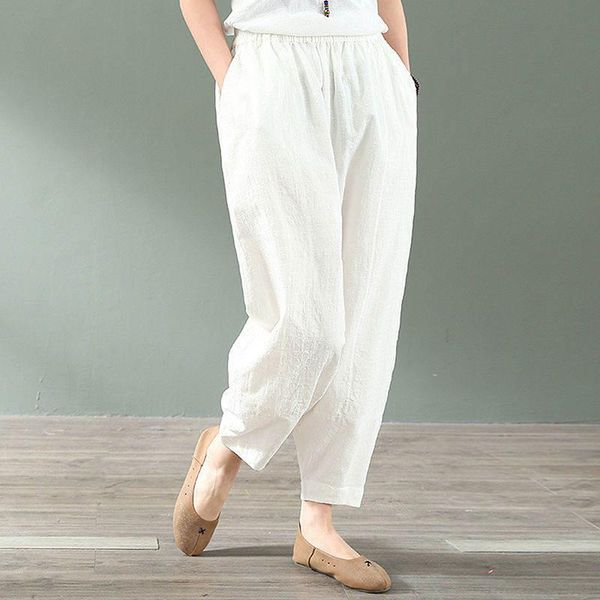women's pants & capris plus size -4xl summer thin cotton and linen harem women harajuku style vintage loose casual trousers white c752, Black;white
women's pants & capris plus size -4xl summer thin cotton and linen harem women harajuku style vintage loose casual trousers white c752, Black;white