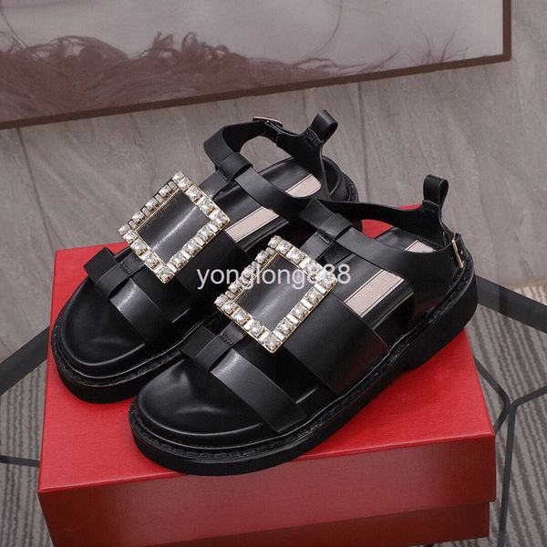 sandals summer sandals women's square buckle roman style exposed toe thick bottom round head fashion, Black
sandals summer sandals women's square buckle roman style exposed toe thick bottom round head fashion, Black