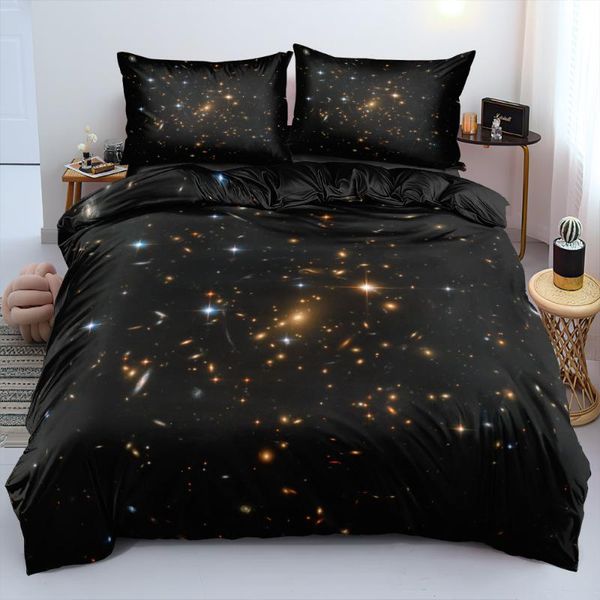 bedding sets magic stars duvet cover comforter cases and pillow covers full twin super king size galaxy home textile