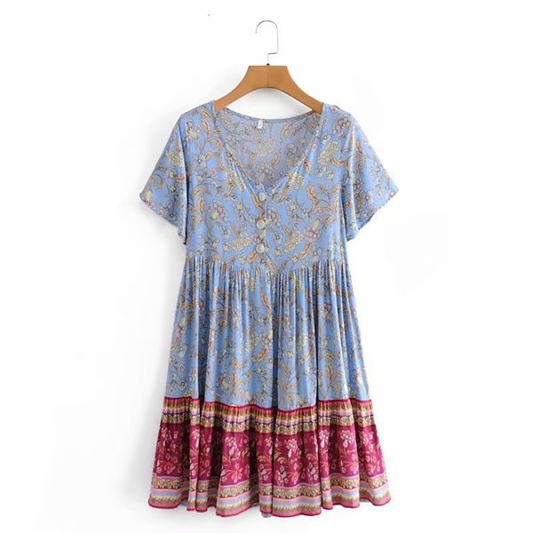 casual dresses women floral print bohemian beach mini es 2021 button v-neck short-sleeve spring summer boho holiday seaside s, Black;gray
casual dresses women floral print bohemian beach mini es 2021 button v-neck short-sleeve spring summer boho holiday seaside s, Black;gray