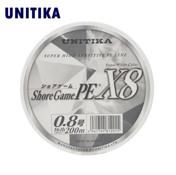 japan original unitika x8 pe line braid 150m/200m 8 strands white color fishing
japan original unitika x8 pe line braid 150m/200m 8 strands white color fishing