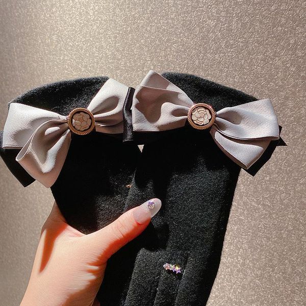 five fingers gloves korean women winter warm black bowknot cashmere ladies full finger wool mittens elegant touch screen driving, Blue;gray
five fingers gloves korean women winter warm black bowknot cashmere ladies full finger wool mittens elegant touch screen driving, Blue;gray