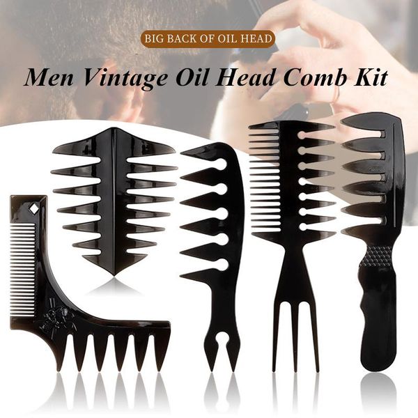 5pcs/set men's oil head comb kit shape set wide tooth fork back styling tools y0413 hair brushes, Silver
5pcs/set men's oil head comb kit shape set wide tooth fork back styling tools y0413 hair brushes, Silver