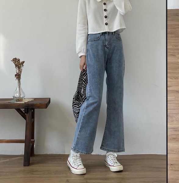 women's jeans high waist straight spring and autumn 2021 loose 9-point micro flared pants tidal pipe, Blue
women's jeans high waist straight spring and autumn 2021 loose 9-point micro flared pants tidal pipe, Blue