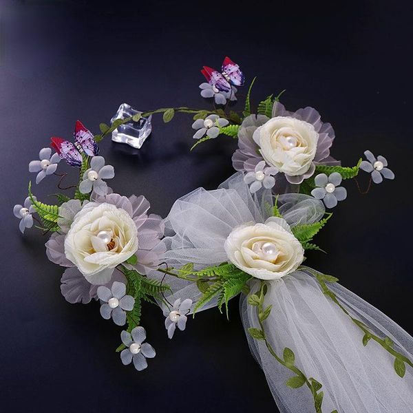 bridal veils romantic korean headdress, purple red butterfly flower bud seaside po studio, wedding dress accessories, Black
bridal veils romantic korean headdress, purple red butterfly flower bud seaside po studio, wedding dress accessories, Black
