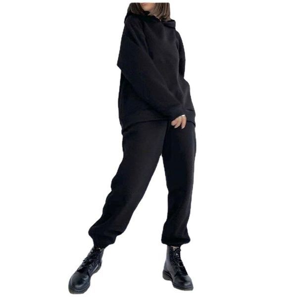 women's two piece pants suit loose pure color elegant autumn 2021 fashion long-sleeved trousers hooded sports casual sweater warm, White
women's two piece pants suit loose pure color elegant autumn 2021 fashion long-sleeved trousers hooded sports casual sweater warm, White