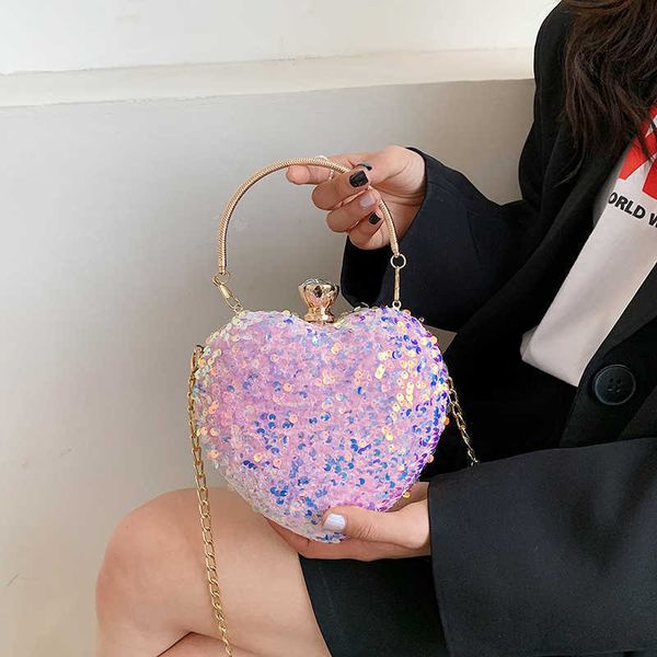 colorful sequined heart-shaped party clutch for women fashion purses and handbags luxury designer ladies chain shoulder bag c0601
colorful sequined heart-shaped party clutch for women fashion purses and handbags luxury designer ladies chain shoulder bag c0601