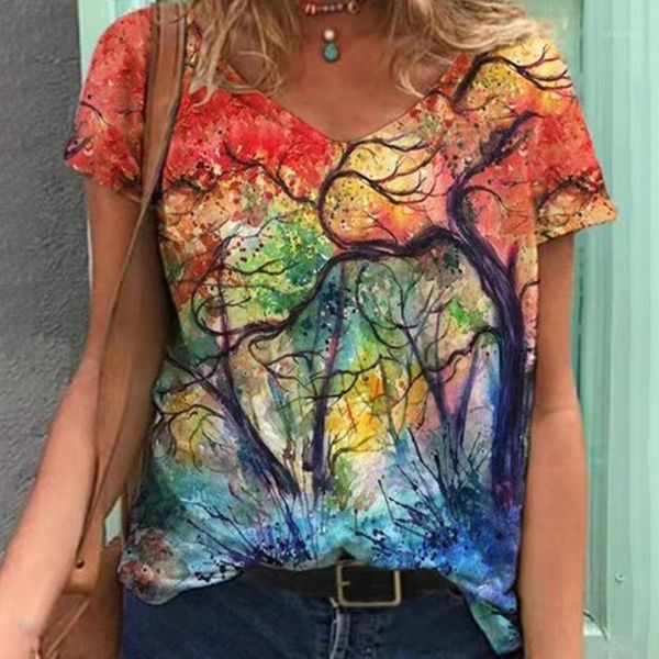 women's t-shirt 2021 3d print t shirt loose v-neck stylish comfortable short sleeve casual tee summer streetwear, White
women's t-shirt 2021 3d print t shirt loose v-neck stylish comfortable short sleeve casual tee summer streetwear, White