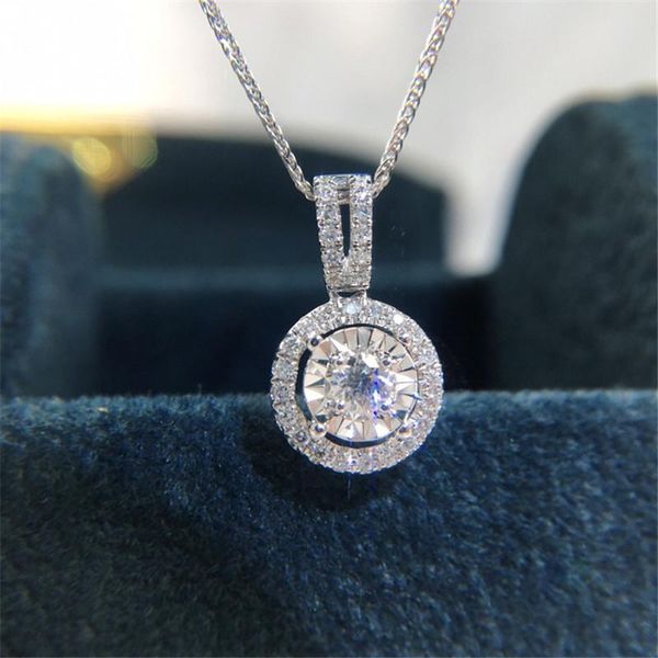 female luxury white zircon round pendant engagement necklaces for women men fashion cz stone minimalist necklace wedding jewelry, Silver
female luxury white zircon round pendant engagement necklaces for women men fashion cz stone minimalist necklace wedding jewelry, Silver