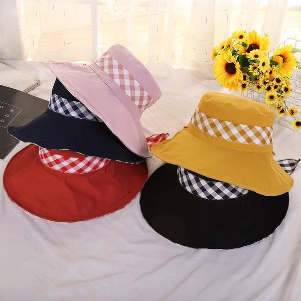 wide brim hats butterfly knot summer sun uv protection bucket hat for women outdoor travel cotton beach cap female sunhat, Blue;gray
wide brim hats butterfly knot summer sun uv protection bucket hat for women outdoor travel cotton beach cap female sunhat, Blue;gray