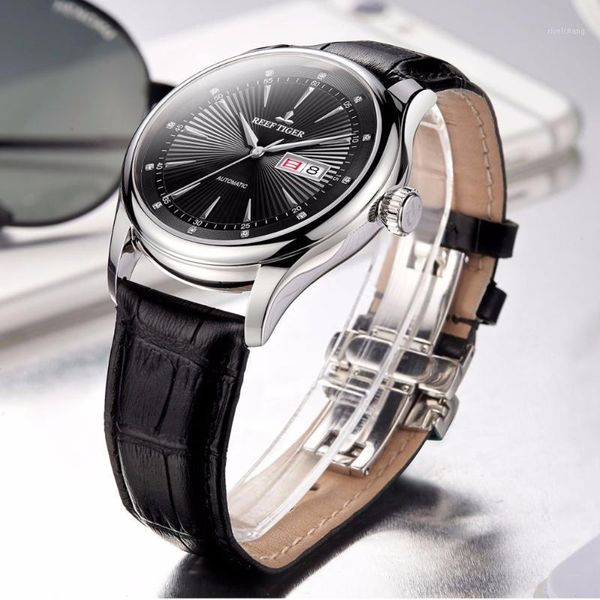 reef tiger/rt mens dress watch with date day automatic 316l steel calfskin strap watches rga8232 wristwatches, Slivery;brown
reef tiger/rt mens dress watch with date day automatic 316l steel calfskin strap watches rga8232 wristwatches, Slivery;brown