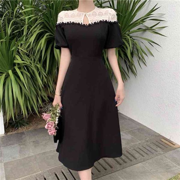 hepburn black and white patchwork lace long summer dress women puff sleeve vintage party vestidos 210514, Black;gray
hepburn black and white patchwork lace long summer dress women puff sleeve vintage party vestidos 210514, Black;gray
