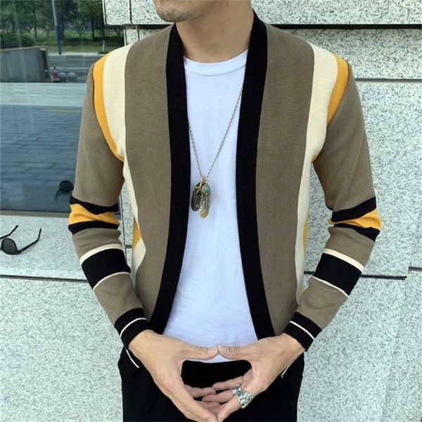 splicing contrast sweater coat casual men sweatercoat tricot cardigan knitted sweater casaco masculino hombre cardigan sweater 211008, White;black
splicing contrast sweater coat casual men sweatercoat tricot cardigan knitted sweater casaco masculino hombre cardigan sweater 211008, White;black