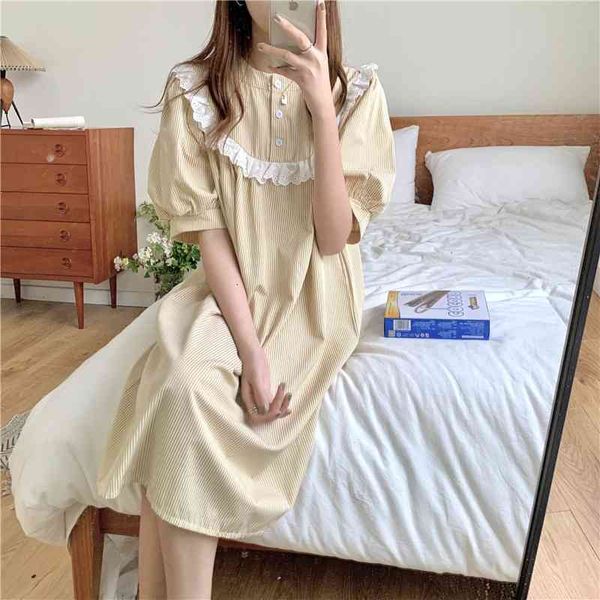 casual dresses princess striped lace 2021 summer loose sleepwear dress pajamas sweet comfortable chic homewear nightdress uy7y, Black;gray
casual dresses princess striped lace 2021 summer loose sleepwear dress pajamas sweet comfortable chic homewear nightdress uy7y, Black;gray