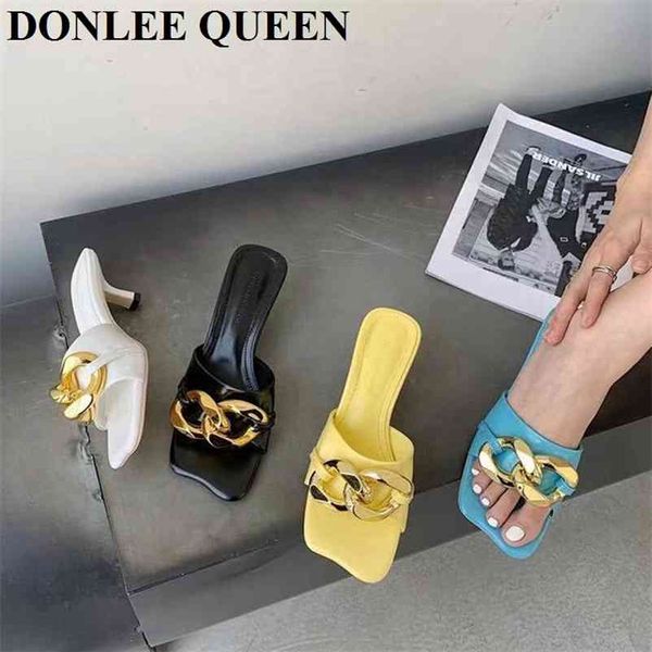 summer slipper slip on low heels slides fashion chain design sandals square toe mule shoes for party dress mujer 210619, Black
summer slipper slip on low heels slides fashion chain design sandals square toe mule shoes for party dress mujer 210619, Black