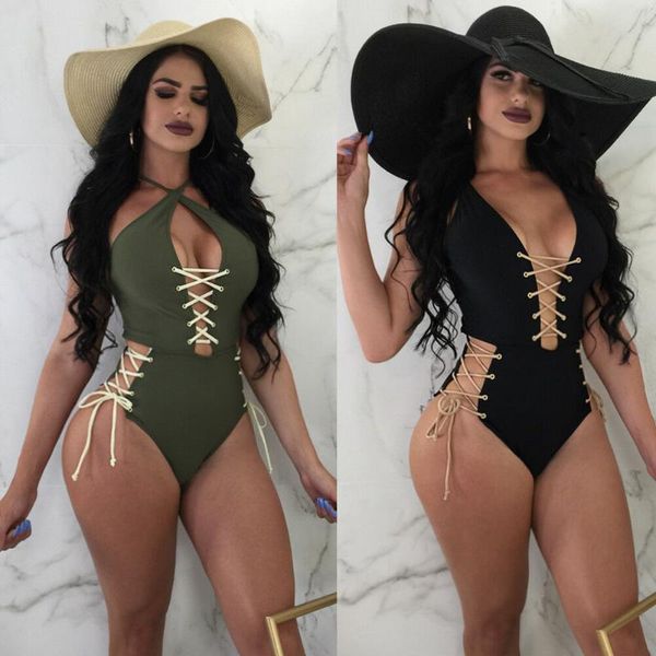 summer women solid bandage one-piece swimsuit female bathing suit monokini beachwear swimming costume fused suits
summer women solid bandage one-piece swimsuit female bathing suit monokini beachwear swimming costume fused suits