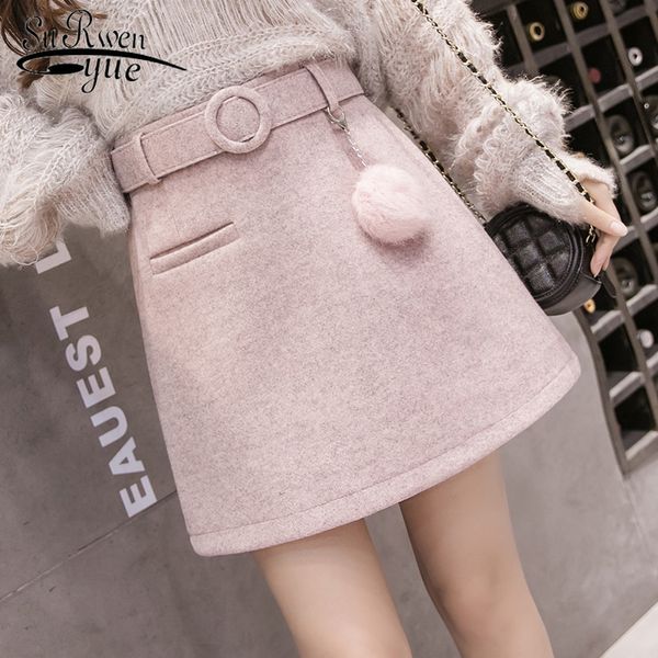 womens kitty woolen mini skirts autumn winter new a-line above knee belted short skirt high waist slim korean faldas mujer 7166, Black
womens kitty woolen mini skirts autumn winter new a-line above knee belted short skirt high waist slim korean faldas mujer 7166, Black