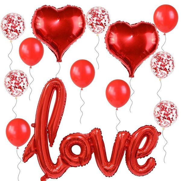 13pcs/set romantic wedding love letter foil balloon heart ballons valentine day birthday party decoration latex supplies
13pcs/set romantic wedding love letter foil balloon heart ballons valentine day birthday party decoration latex supplies