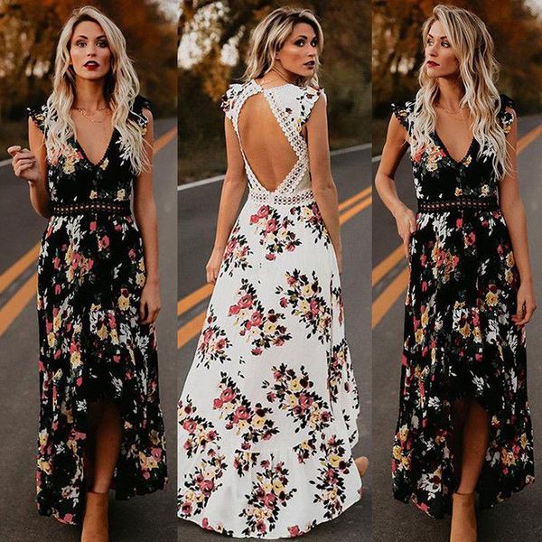 casual dresses summer women elegant vintage boho long maxi dress backless party beach floral sundress, Black;gray
casual dresses summer women elegant vintage boho long maxi dress backless party beach floral sundress, Black;gray