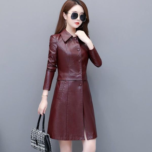 women's leather & faux plus coat size female black jacket spring autumn long casacos feminino 902 pph502
women's leather & faux plus coat size female black jacket spring autumn long casacos feminino 902 pph502