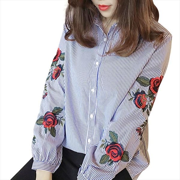floral embroidery lantern long sleeve womens shirt fashion casual camisas femininas, White
floral embroidery lantern long sleeve womens shirt fashion casual camisas femininas, White