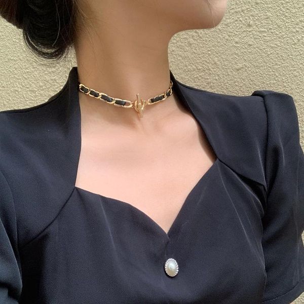 chokers veemy korean style retro necklace 2021 black leather chain jewelry for women, Golden;silver
chokers veemy korean style retro necklace 2021 black leather chain jewelry for women, Golden;silver