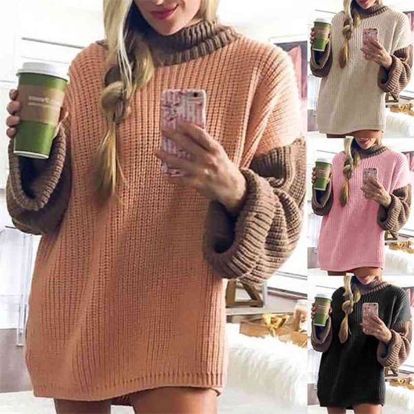 autumn winter contrast color women sweater casual long sleeve pullovers turtleneck knitted jumper femme soft 210517, White;black
autumn winter contrast color women sweater casual long sleeve pullovers turtleneck knitted jumper femme soft 210517, White;black