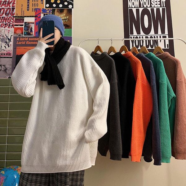 men's sweaters 2021 winter fashion loose long sleeve pullover couple clothes round neck in warm coats multicolor knitting -3xl, White;black
men's sweaters 2021 winter fashion loose long sleeve pullover couple clothes round neck in warm coats multicolor knitting -3xl, White;black