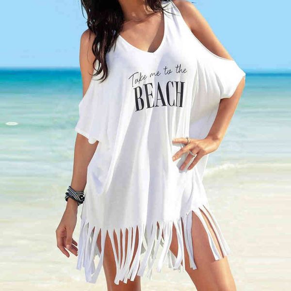 tassel dress women letters v neck cold shoulder summer beach mini dress white black casual women clothing robe z15, Black;gray
tassel dress women letters v neck cold shoulder summer beach mini dress white black casual women clothing robe z15, Black;gray