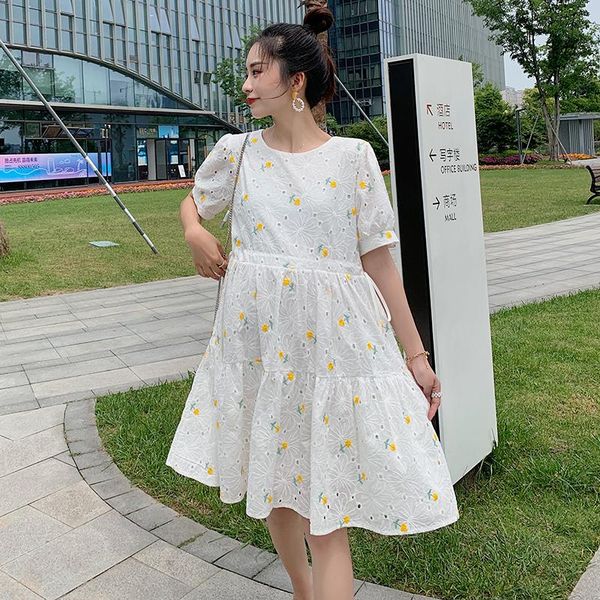 maternity dresses 57770# dress summer short sleeves korean style embroidery a line pregnant women plus size mom, White
maternity dresses 57770# dress summer short sleeves korean style embroidery a line pregnant women plus size mom, White
