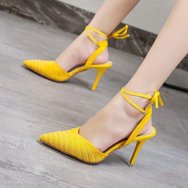 woman shoes summer stiletto pointed high heel fashion mesh ankle cross-tied sandals baotou female cool wedding dress, Black
woman shoes summer stiletto pointed high heel fashion mesh ankle cross-tied sandals baotou female cool wedding dress, Black