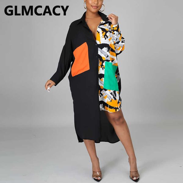 long sleeve irregular design pocket shirt dress casual loose button down patchwork midi dress 210702, Black;gray
long sleeve irregular design pocket shirt dress casual loose button down patchwork midi dress 210702, Black;gray