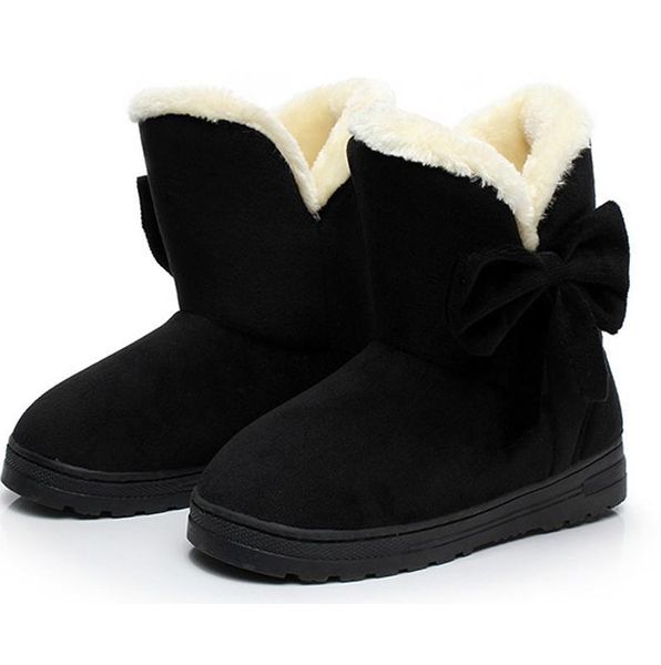 boots women's snow ankle winter casual plush warm shoes female bowtie rubber flat platform slip on fashion footwear size 35-42, Black
boots women's snow ankle winter casual plush warm shoes female bowtie rubber flat platform slip on fashion footwear size 35-42, Black