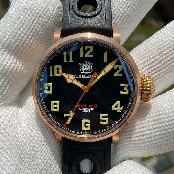 wristwatches steeldive bronze diver watch luminous unique crown 200m diving men watches 2021 luxury automatic mechanical wrist sd1903s, Slivery;brown
wristwatches steeldive bronze diver watch luminous unique crown 200m diving men watches 2021 luxury automatic mechanical wrist sd1903s, Slivery;brown