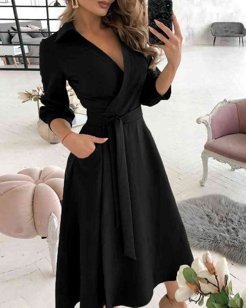 spring autumn plain belt shirt dress casual femme wrap design dress office ladies long sleeve v-neck outfits new vestido 210415, Black;gray
spring autumn plain belt shirt dress casual femme wrap design dress office ladies long sleeve v-neck outfits new vestido 210415, Black;gray